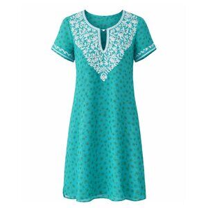 Sulu Collection Turquoise  Paige Tunic size 2 NWT